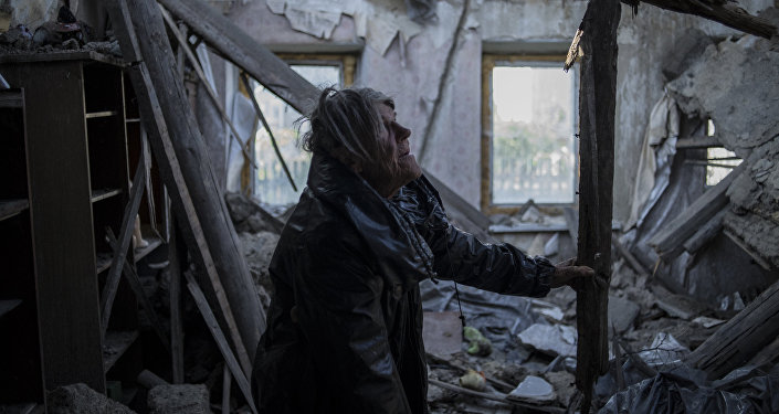Vecino del pueblo Staromykhailivka de la región de Donetsk Vecino del pueblo Staromykhailivka de la región de Donetsk