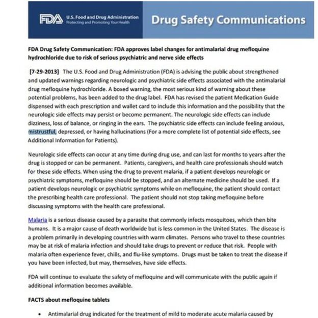 FDA advertencia