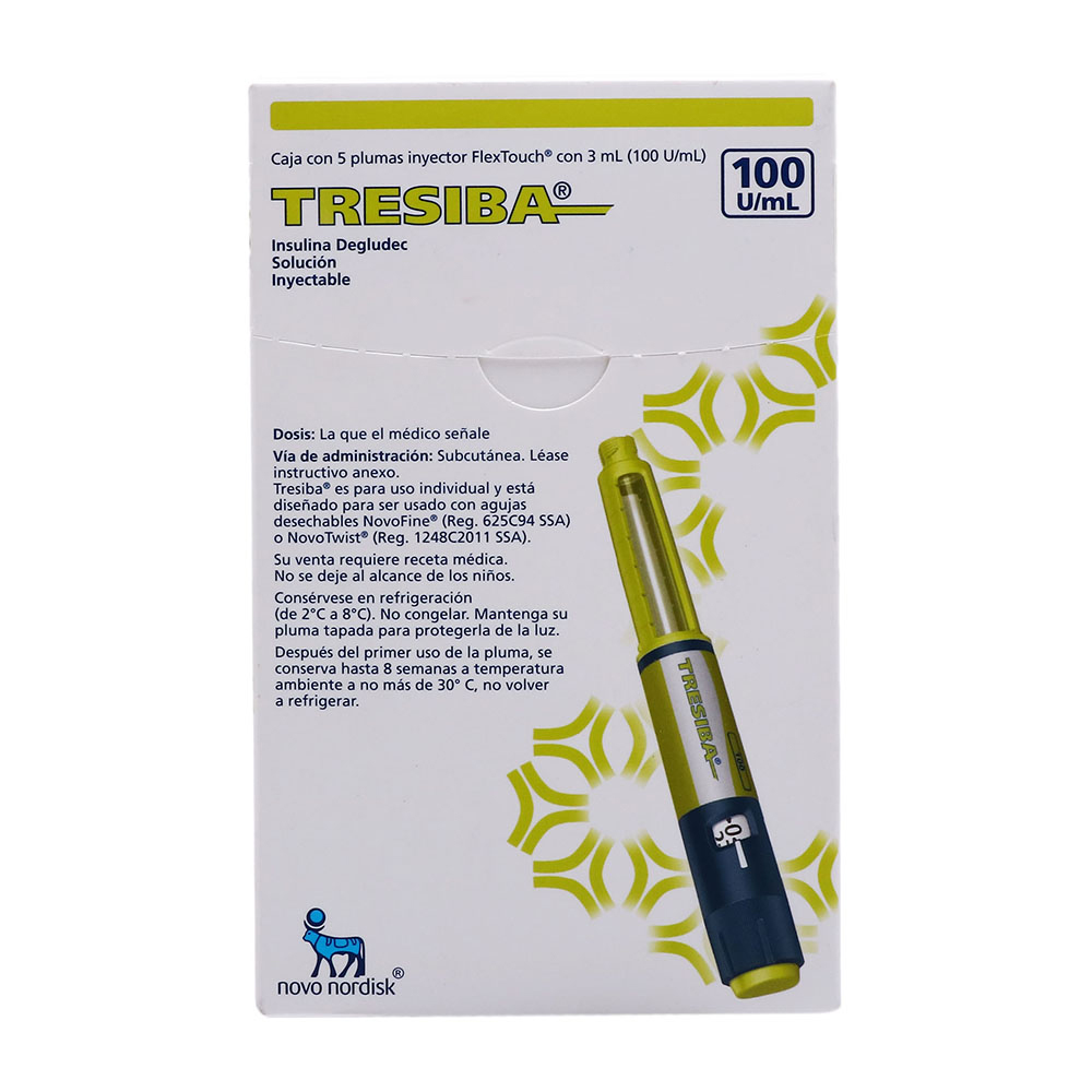 Resultado de imagen para Tresiba® FlexTouch 100U/ml, Insulina Degludec