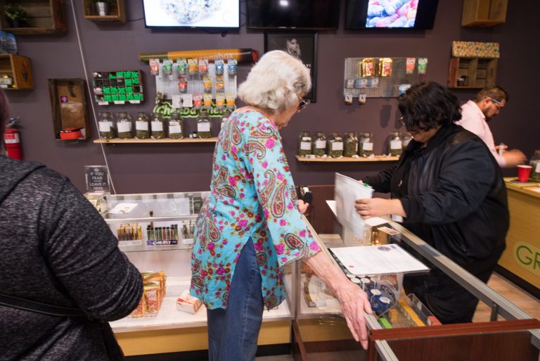 First day of legal recreational marijuana sales in California. Andrea Moreno