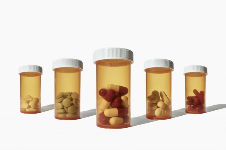 Assorted Medical Drugs on white background