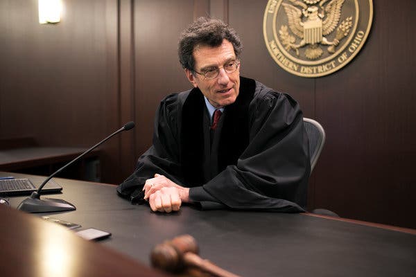 Judge Dan Polster, the federal judge overseeing some 2,000 lawsuits by local governments against companies in the opioids industry, in the United States Courthouse in Cleveland last year.
