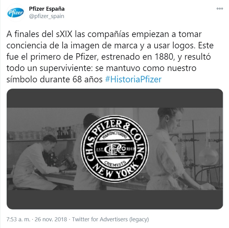 ¿Cómo ha cambiado el logotipo de Pfizer?