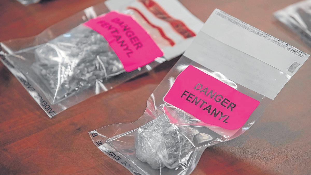 Imagen de unas bolsas de fentanilo incautadas.